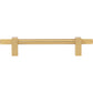 JEFFREY ALEXANDER 698-128BG Larkin Knurled Ends 128 mm Center-to-Center Bar Pull - Brushed Gold