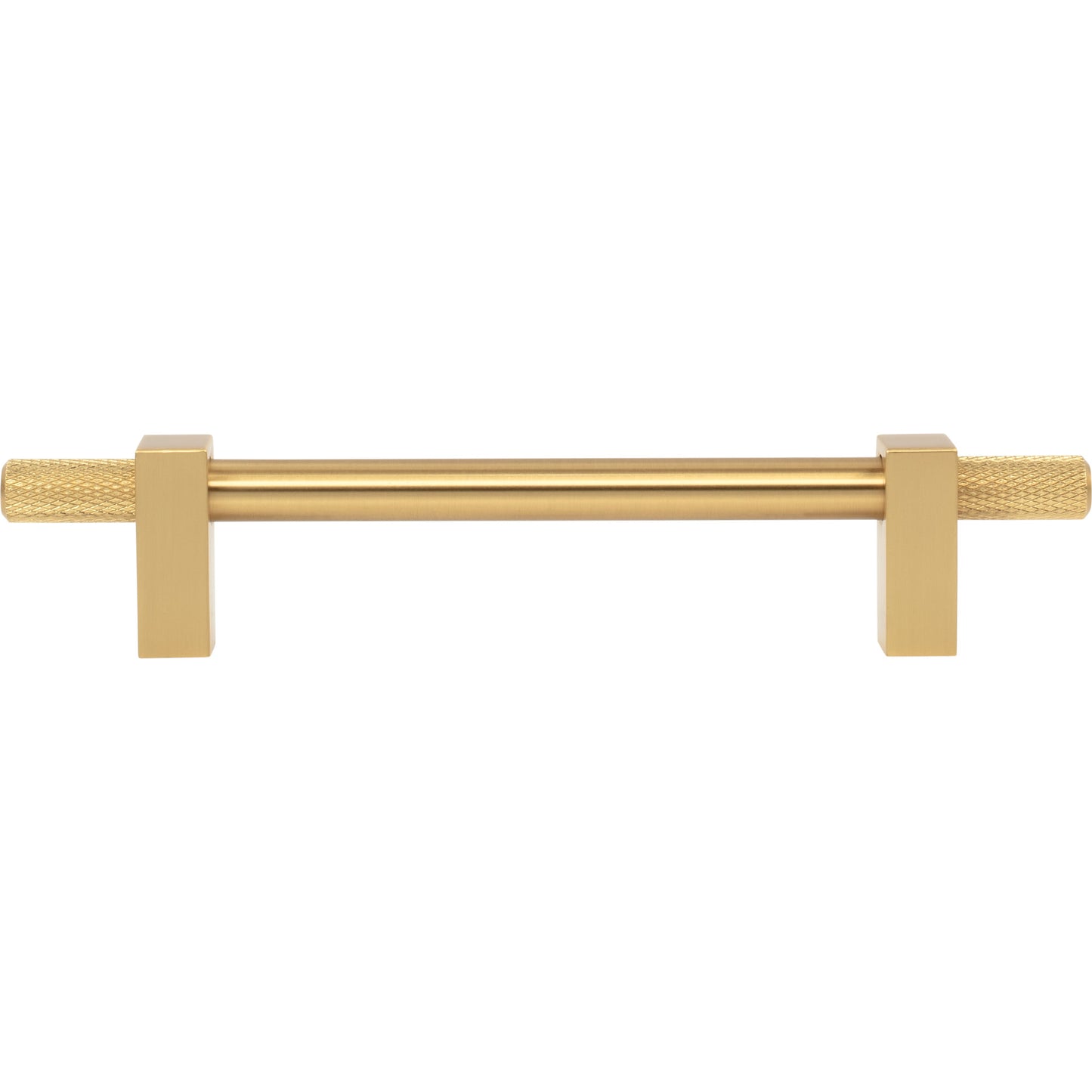 JEFFREY ALEXANDER 698-128BG Larkin Knurled Ends 128 mm Center-to-Center Bar Pull - Brushed Gold