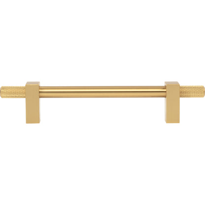 JEFFREY ALEXANDER 698-128BG Larkin Knurled Ends 128 mm Center-to-Center Bar Pull - Brushed Gold