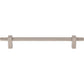 JEFFREY ALEXANDER 698-192SN Larkin Knurled Ends 192 mm Center-to-Center Bar Pull - Satin Nickel