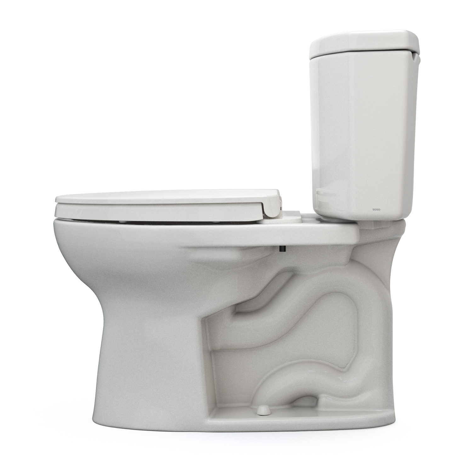 TOTO MS454124CEFG#12 Drake II Two-Piece Elongated 1.28 GPF Universal Height Toilet with CEFIONTECT and SS124 SoftClose Seat , Sedona Beige