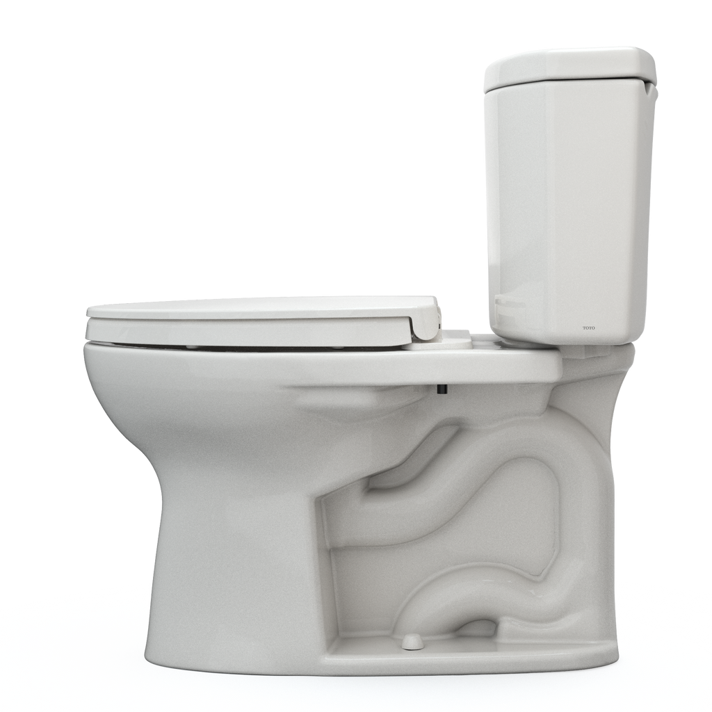 TOTO MS454124CEFG#12 Drake Ii Two-Piece Elongated 1.28 Gpf Universal Height Toilet With Cefiontect And Ss124 Softclose Seat - Sedona Beige