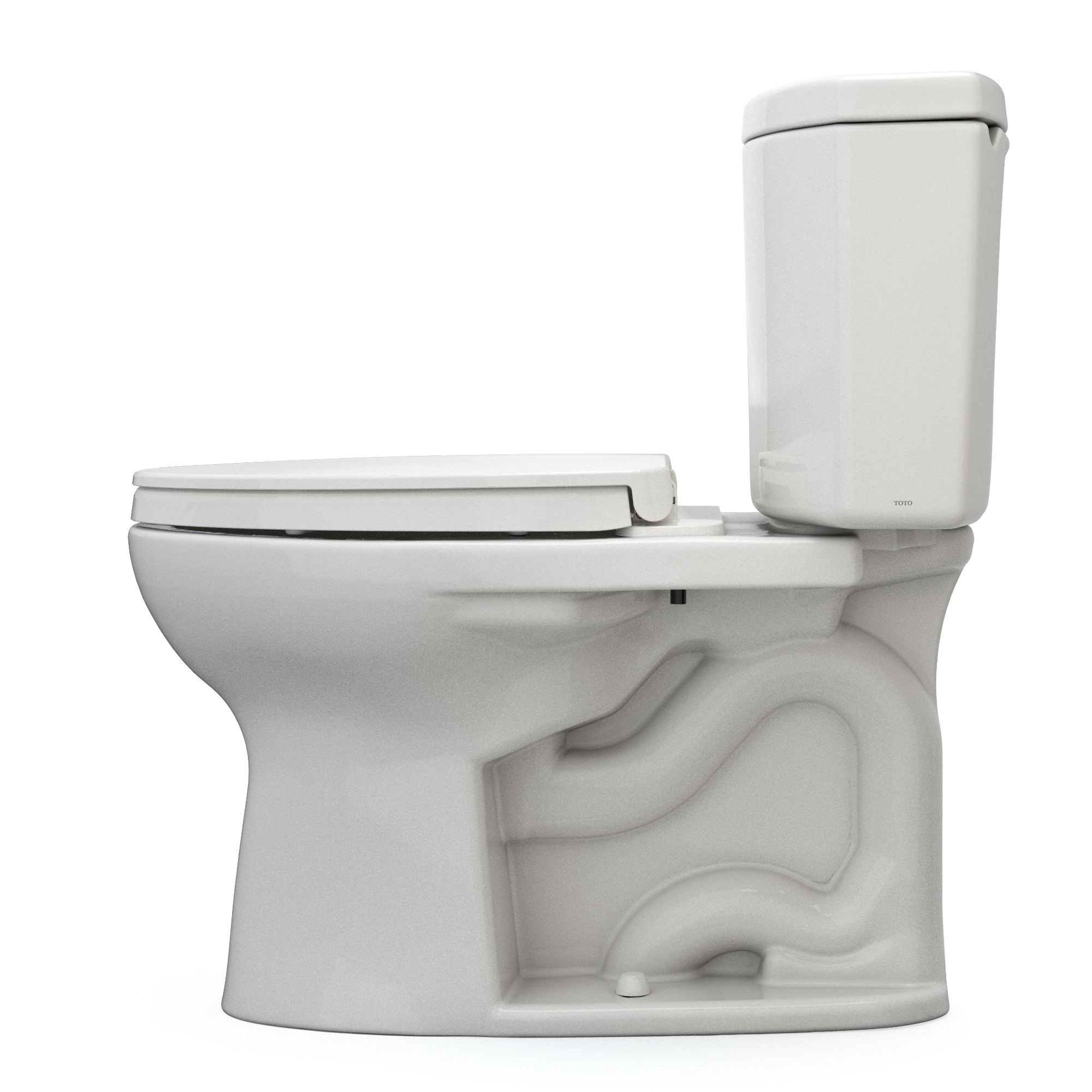 TOTO MS454124CEFG#12 Drake Ii Two-Piece Elongated 1.28 Gpf Universal Height Toilet With Cefiontect And Ss124 Softclose Seat - Sedona Beige
