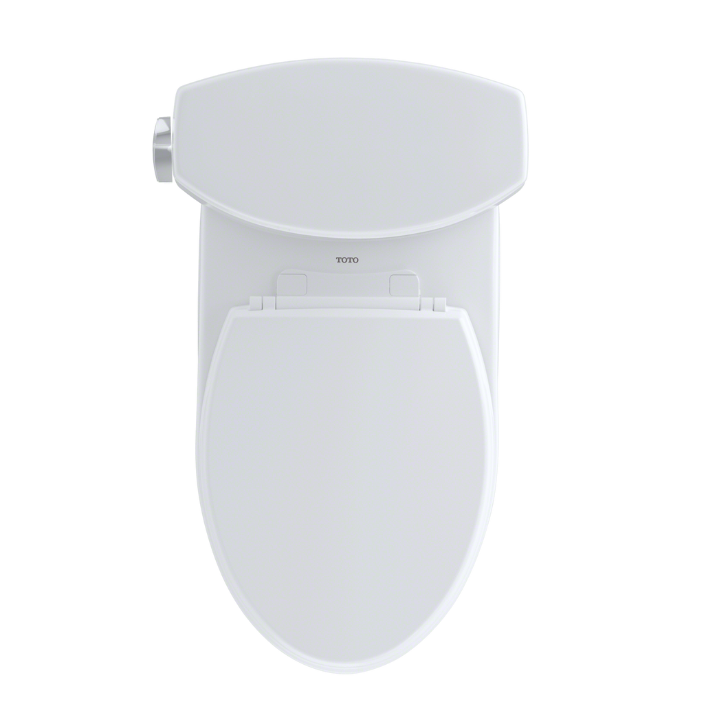 TOTO CST454CEFG#01 Drake II Two-Piece Elongated 1.28 GPF Universal Height Toilet with CEFIONTECT , Cotton White