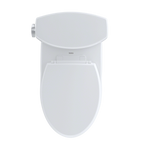 TOTO CST454CEFG#01 Drake II Two-Piece Elongated 1.28 GPF Universal Height Toilet with CEFIONTECT , Cotton White