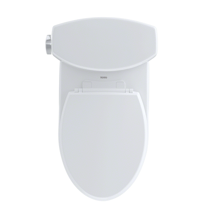 TOTO CST454CEFRG#01 Drake Ii Two-Piece Elongated 1.28 Gpf Universal Height Toilet With Cefiontect And Right-Hand Trip Lever - Cotton White