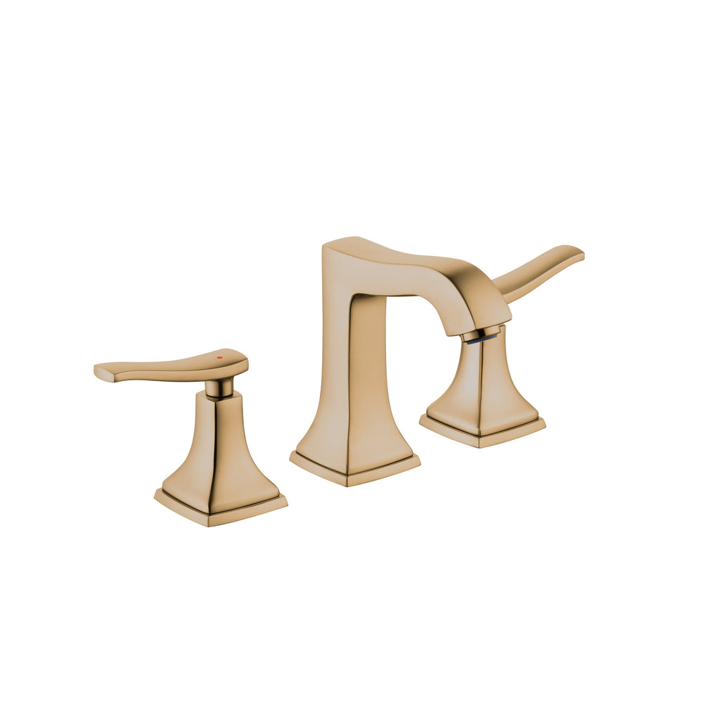 HANSGROHE 31330141 Metropol Classic Widespread Faucet 110 with Lever Handles and Pop-Up Drain, 1.2 GPM - Brushed Bronze