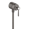 AXOR 16883341 Montreux Wall Outlet with Check Valves and Volume Control, Lever Handle - Brushed Black Chrome