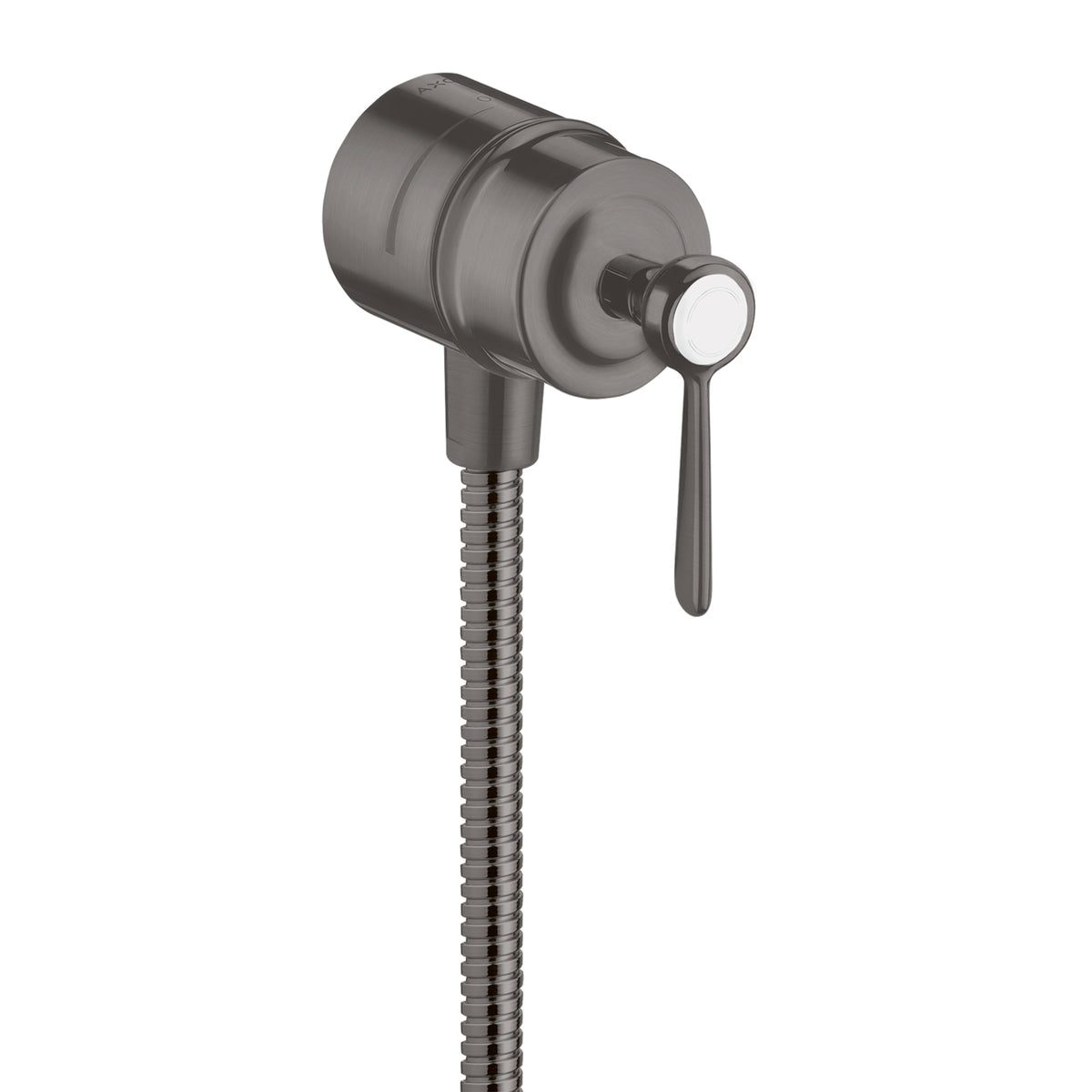 AXOR 16883341 Montreux Wall Outlet with Check Valves and Volume Control, Lever Handle - Brushed Black Chrome