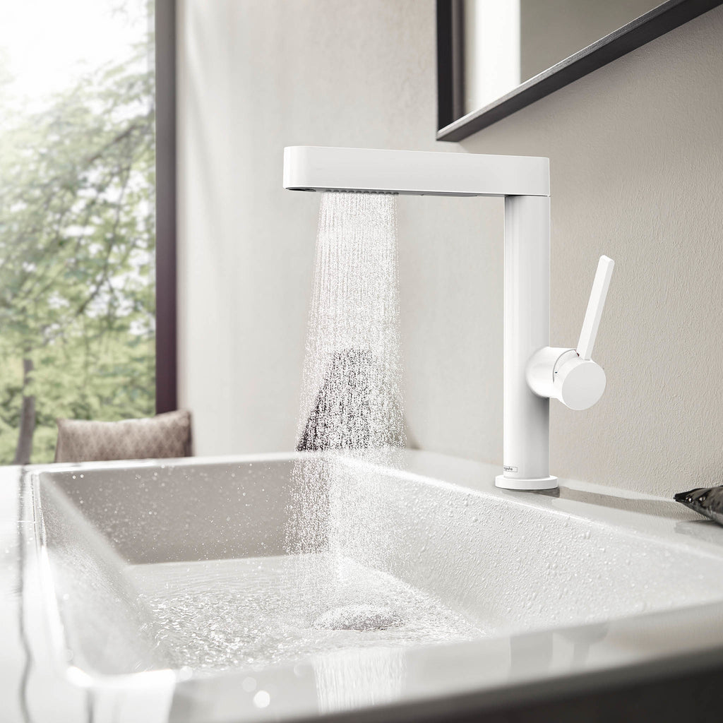 HANSGROHE 76063701 Finoris Single-Hole Faucet 230 with 2-Spray Pull-Out, 1.2 GPM - Matte White