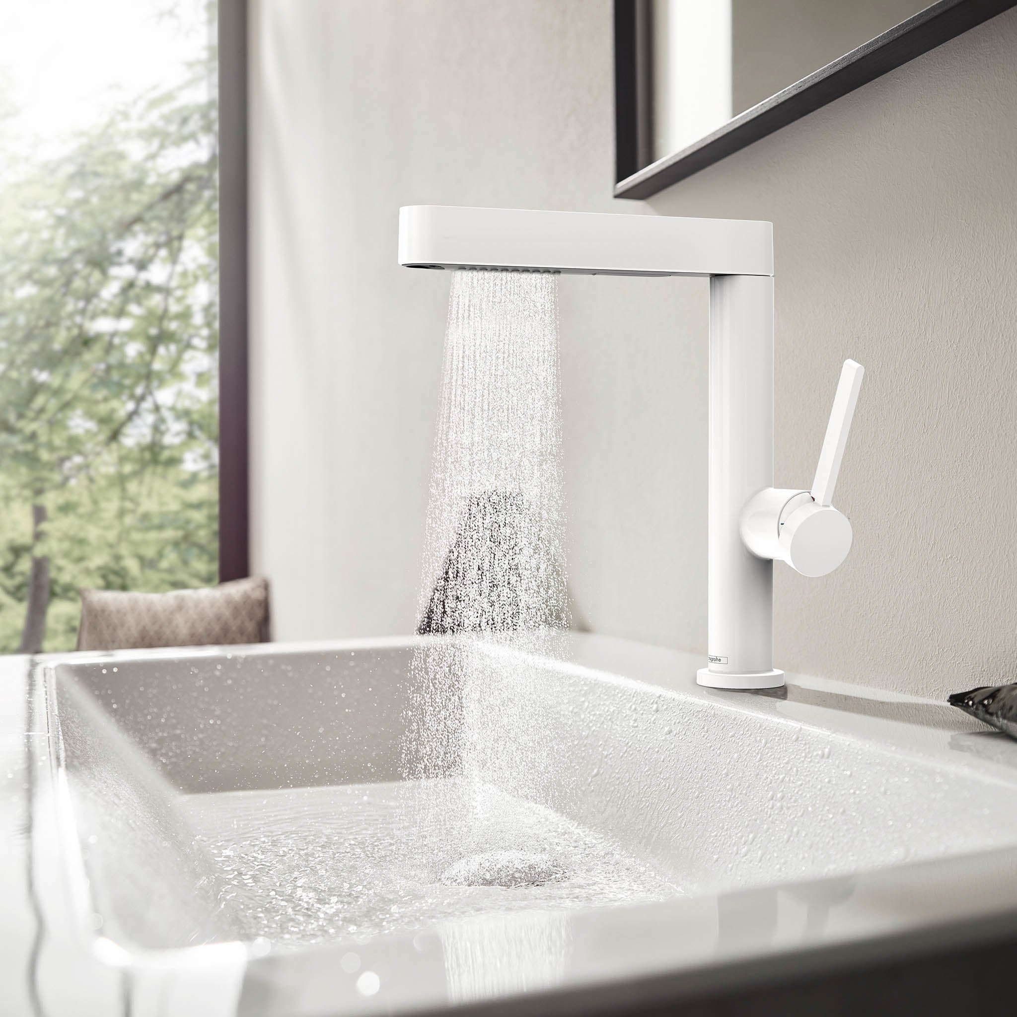 HANSGROHE 76063701 Finoris Single-Hole Faucet 230 with 2-Spray Pull-Out, 1.2 GPM - Matte White