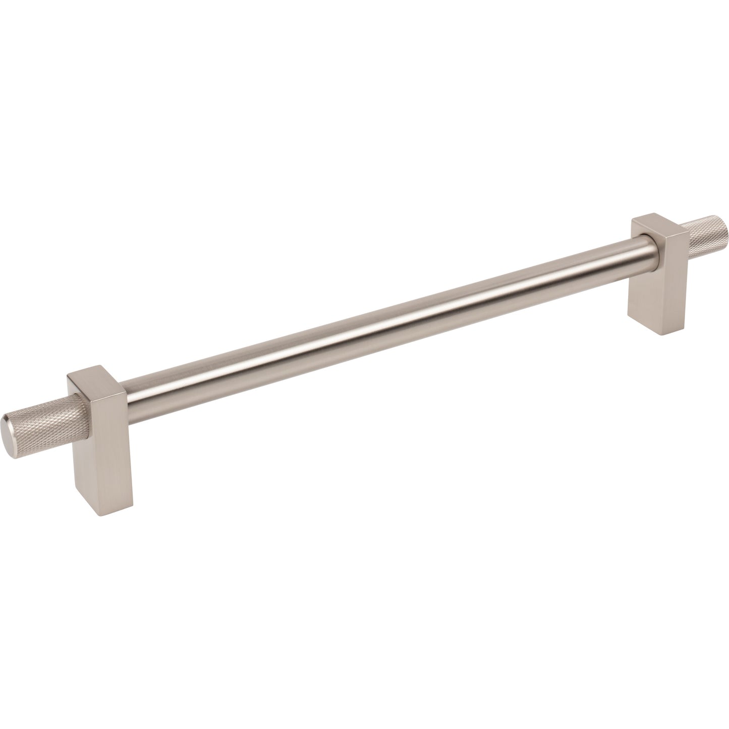 JEFFREY ALEXANDER 698-12SN Larkin Knurled Ends 12" Center-to-Center Appliance Pull - Satin Nickel