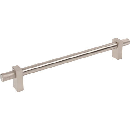 JEFFREY ALEXANDER 698-12SN Larkin Knurled Ends 12" Center-to-Center Appliance Pull - Satin Nickel
