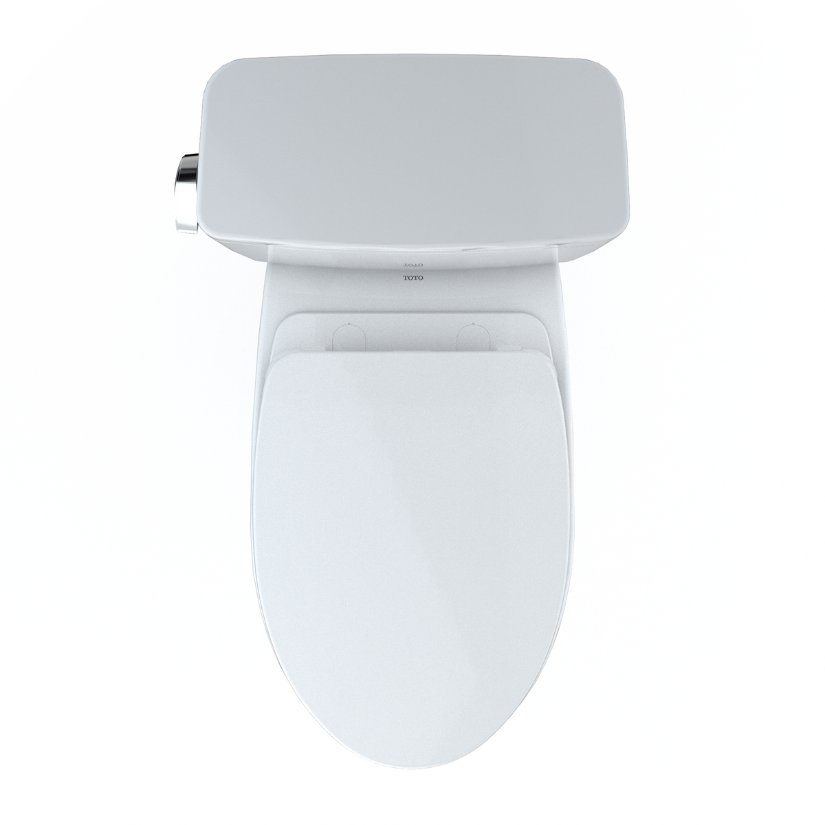 TOTO MS776124CEFG#01 Drake Two-Piece Elongated 1.28 Gpf Universal Height Tornado Flush Toilet With Cefiontect And Softclose Seat - Cotton White