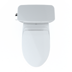 TOTO MS776124CSFG.10#01 Drake Two-Piece Elongated 1.6 Gpf Universal Height Tornado Flush  Toilet With 10 Inch Rough-In - Cotton White
