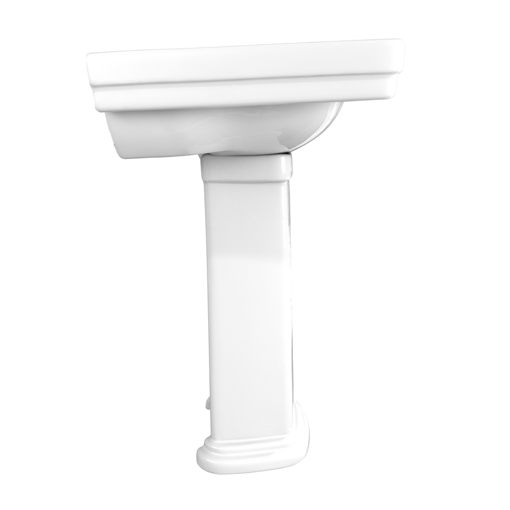 TOTO LPT532N#01 Promenade 24" X 19-1/4" Rectangular Pedestal Bathroom Sink For Single Hole Faucets - Cotton White
