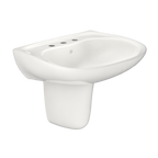 TOTO LHT242.8G#11 Prominence Oval Wall-Mount Bathroom Sink With Cefiontect And Shroud For 8 Inch Center Faucets - Colonial White
