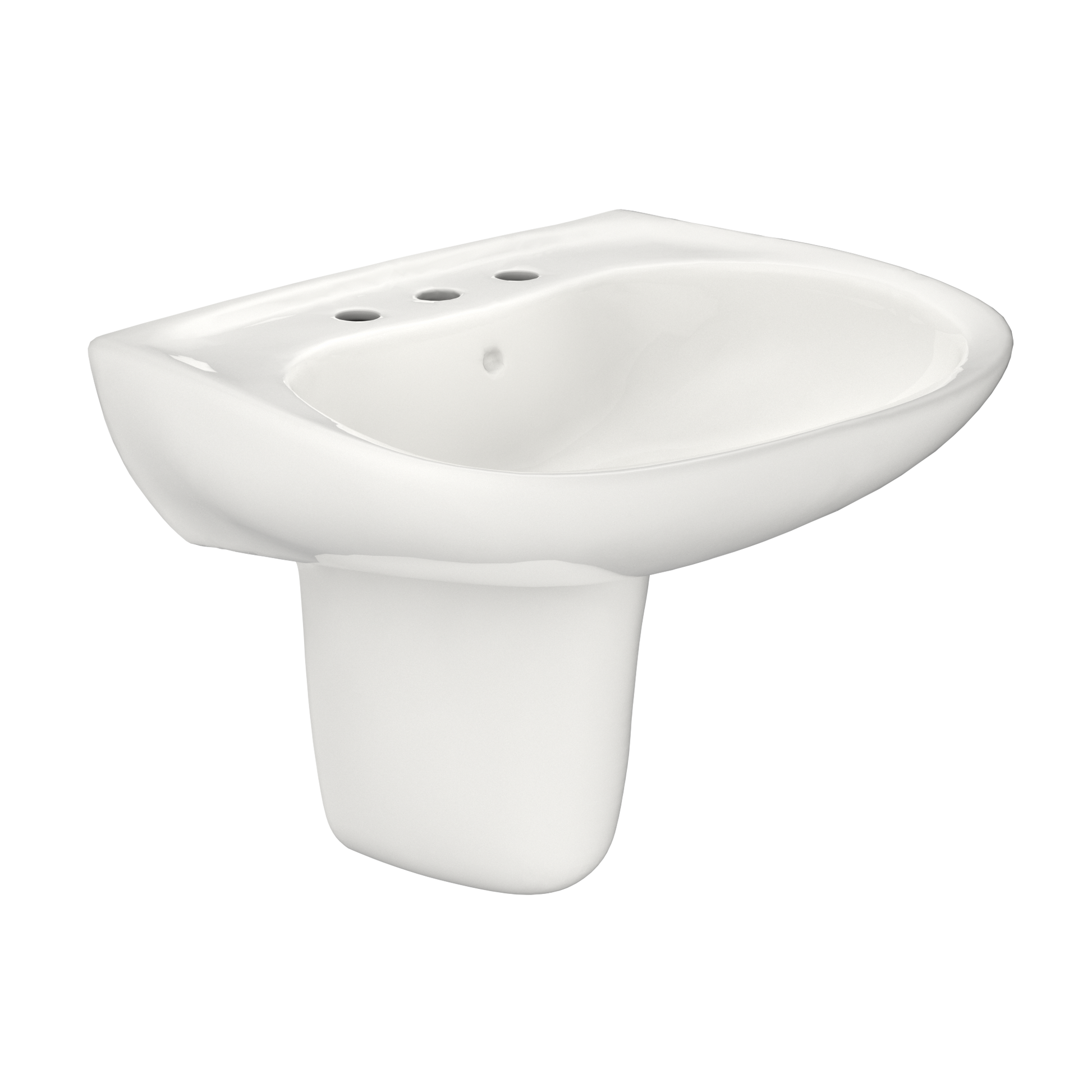 TOTO LHT242.8G#11 Prominence Oval Wall-Mount Bathroom Sink With Cefiontect And Shroud For 8 Inch Center Faucets - Colonial White