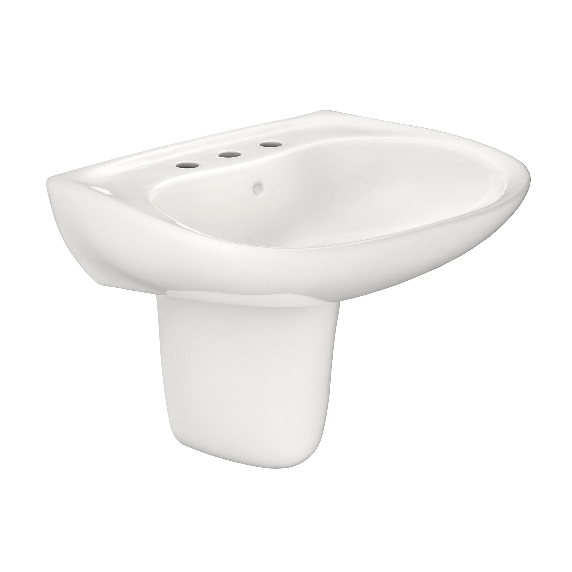 TOTO LHT242.8G#11 Prominence Oval Wall-Mount Bathroom Sink With Cefiontect And Shroud For 8 Inch Center Faucets - Colonial White