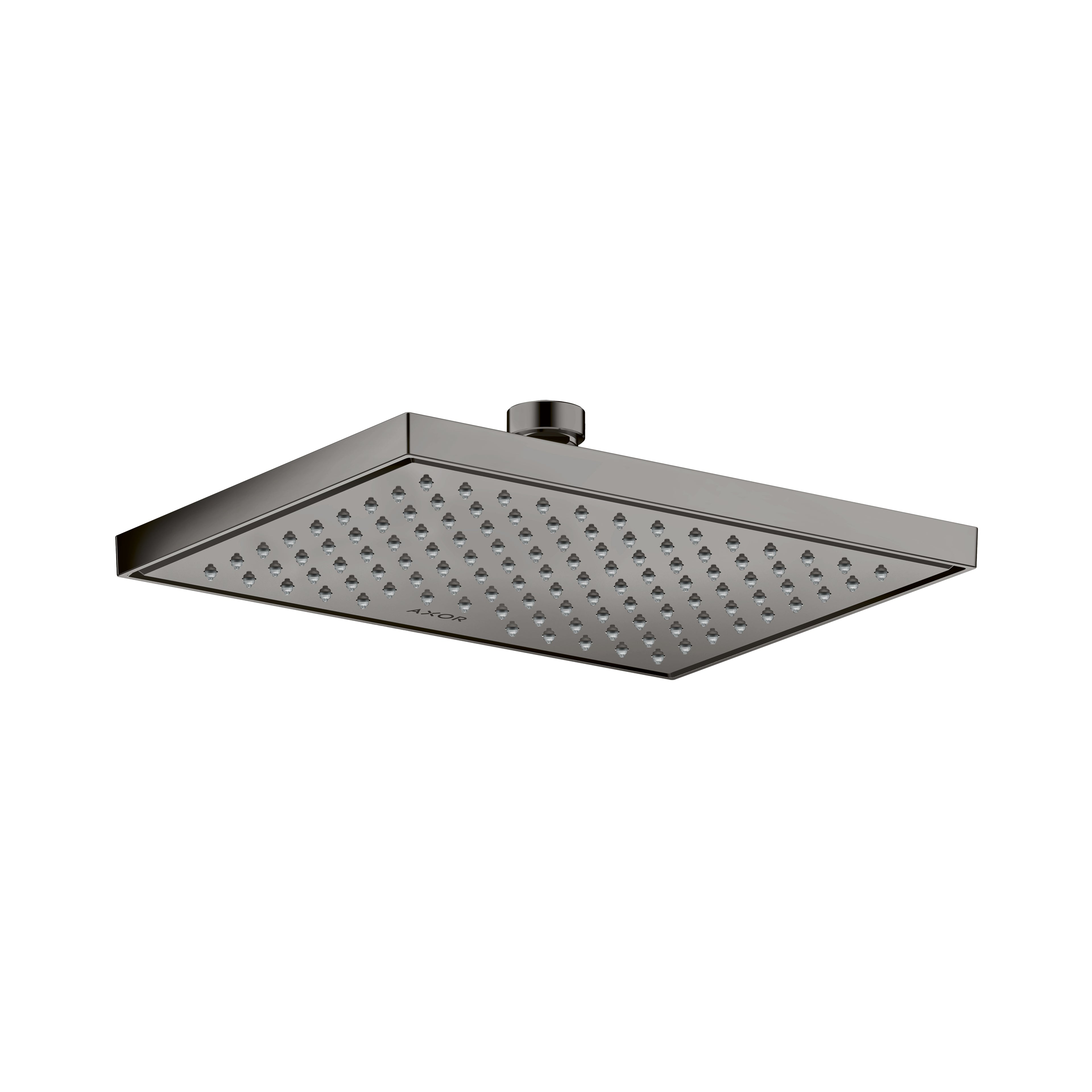AXOR 35370331 ShowerSolutions Showerhead Square 245/185 1-Jet, 2.5 GPM - Polished Black Chrome