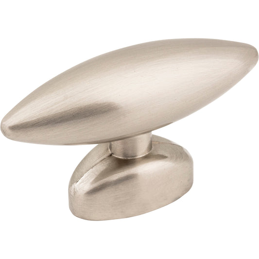 ELEMENTS 409222SN Verona 1-9/16" Length Oval Knob - Satin Nickel