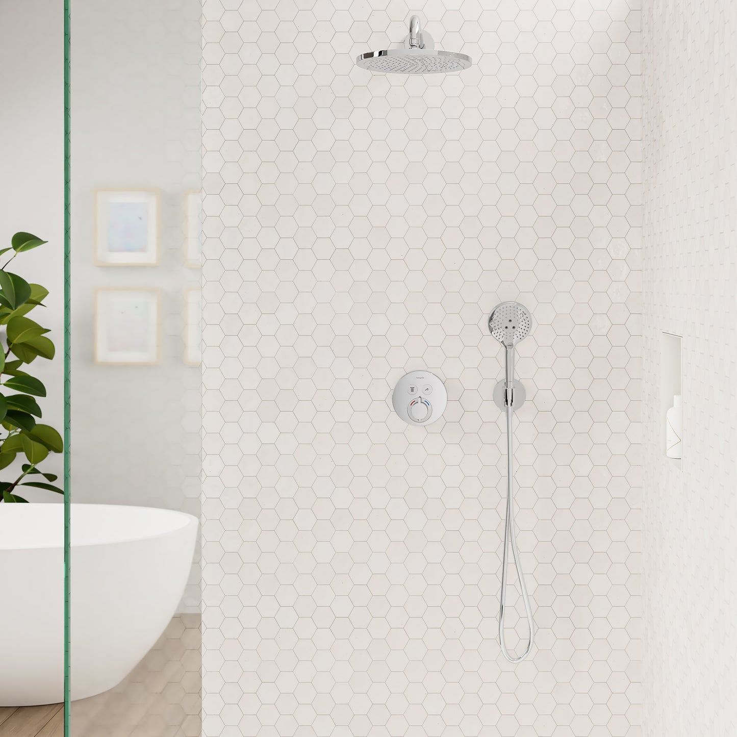 HANSGROHE 26888001 FixFit S Wall Outlet with Handshower Holder - Chrome