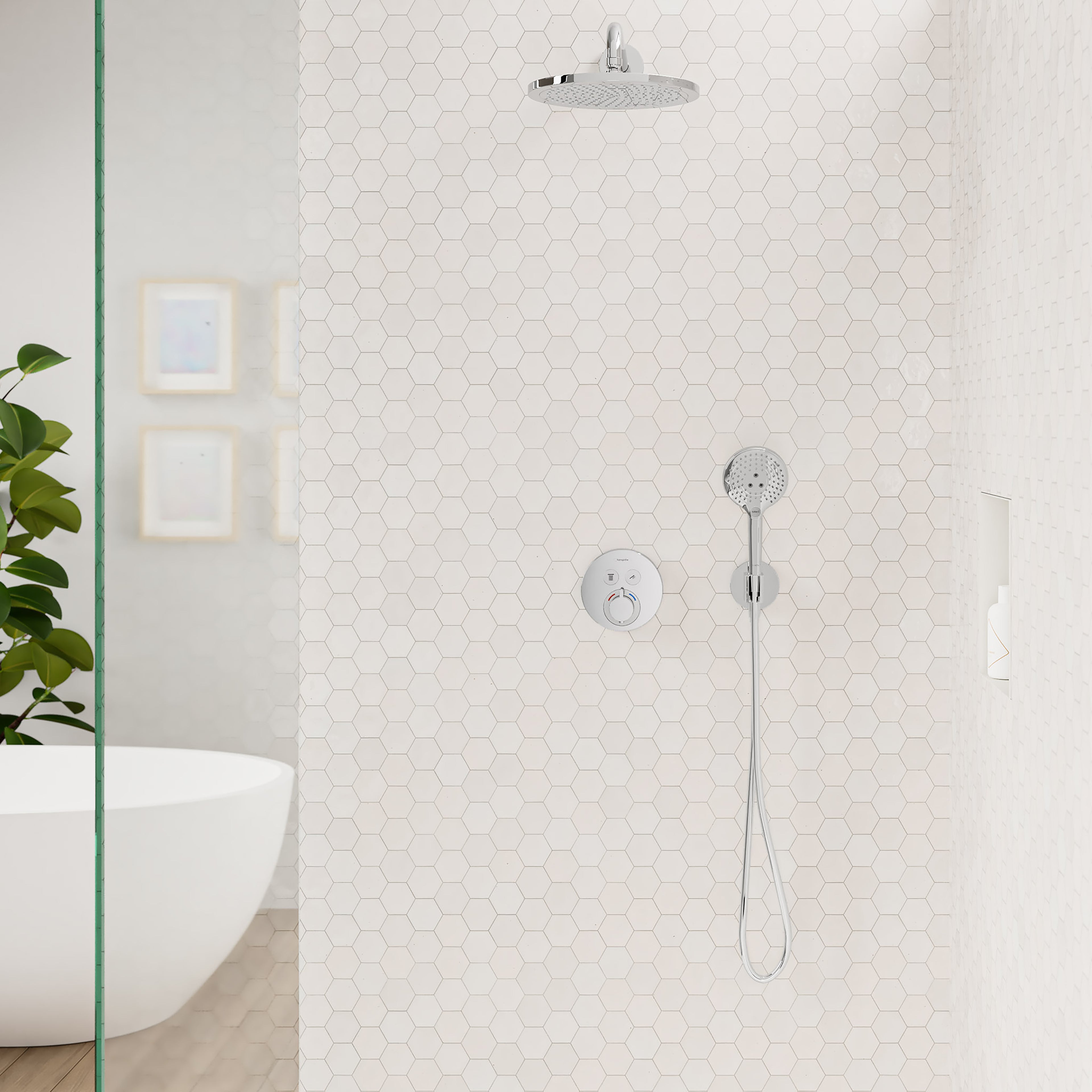 HANSGROHE 26888001 FixFit S Wall Outlet with Handshower Holder - Chrome