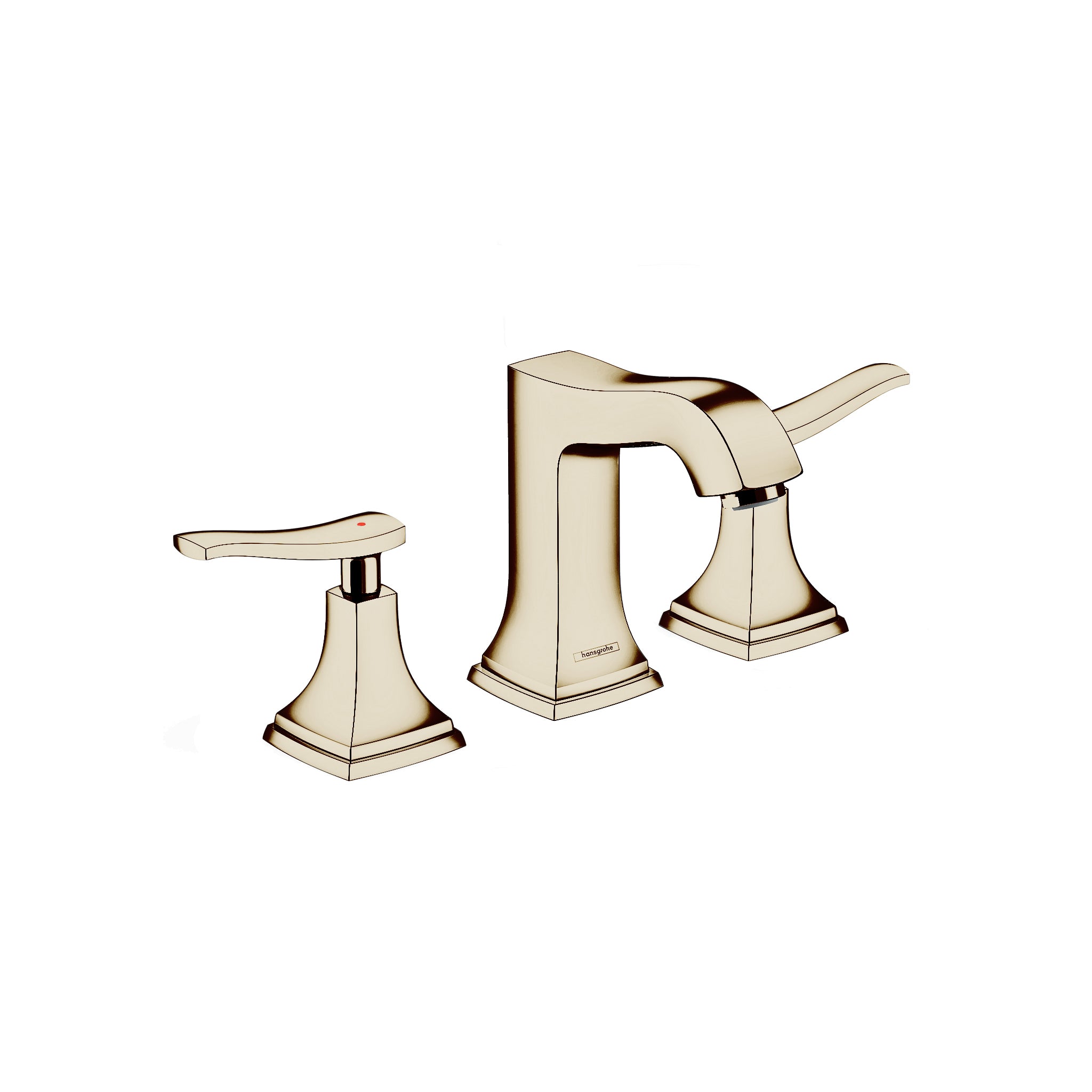 HANSGROHE 31330831 Metropol Classic Widespread Faucet 110 with Lever Handles and Pop-Up Drain, 1.2 GPM - Polished Nickel