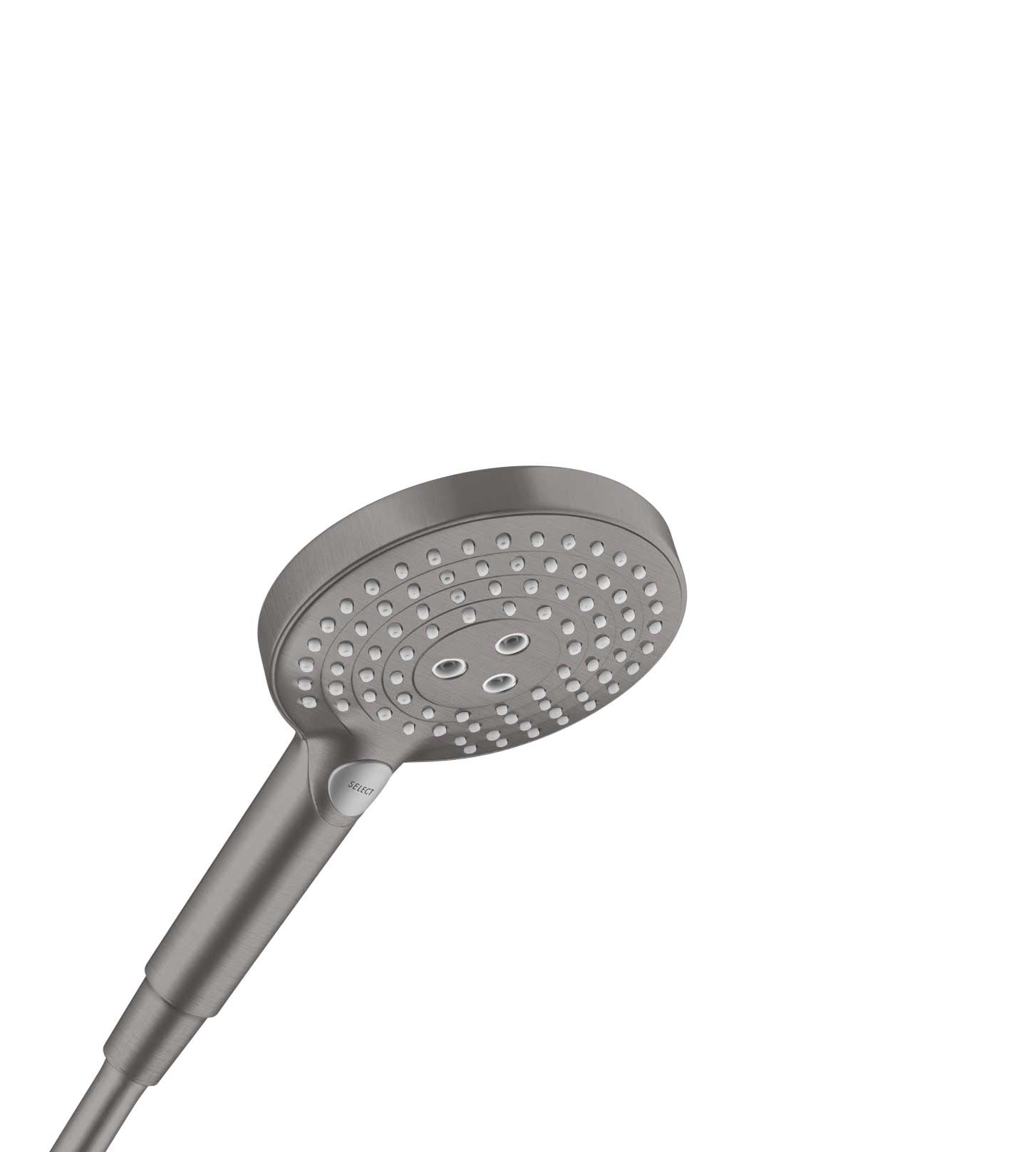 HANSGROHE 26037341 Raindance Select S Handshower 120 3-Jet PowderRain, 2.5 GPM - Brushed Black Chrome
