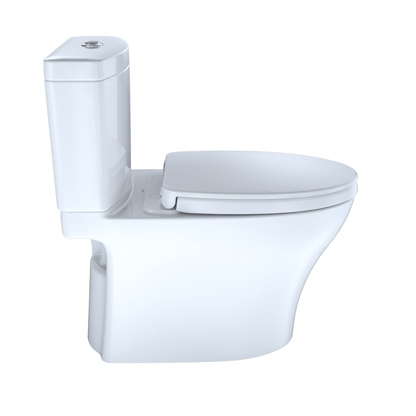 TOTO MS446124CEMFGN#01 Aquia IV Two-Piece Elongated Dual Flush 1.28 and 0.9 GPF Universal Height Toilet with CEFIONTECT , Cotton White