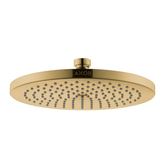 AXOR Starck Showerhead 240 1-Jet, 1.75 GPM in Polished Gold Optic
