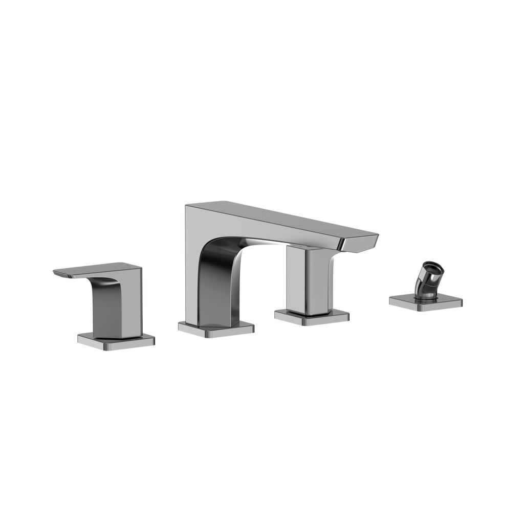 TOTO TBG07202U#CP Ge Two-Handle Deck-Mount Roman Tub Filler Trim With Handshower - Polished Chrome