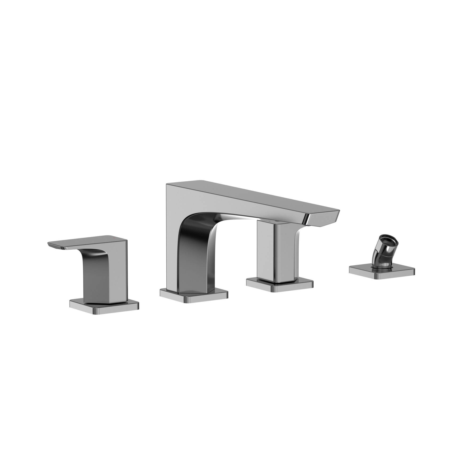 TOTO TBG07202U#CP Ge Two-Handle Deck-Mount Roman Tub Filler Trim With Handshower - Polished Chrome