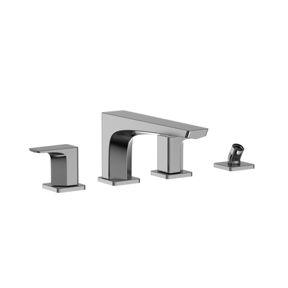 TOTO TBG07202U#CP Ge Two-Handle Deck-Mount Roman Tub Filler Trim With Handshower - Polished Chrome