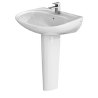 TOTO LPT242G#01 Prominence Oval Basin Pedestal Bathroom Sink With Cefiontect For Single Hole Faucets - Cotton White