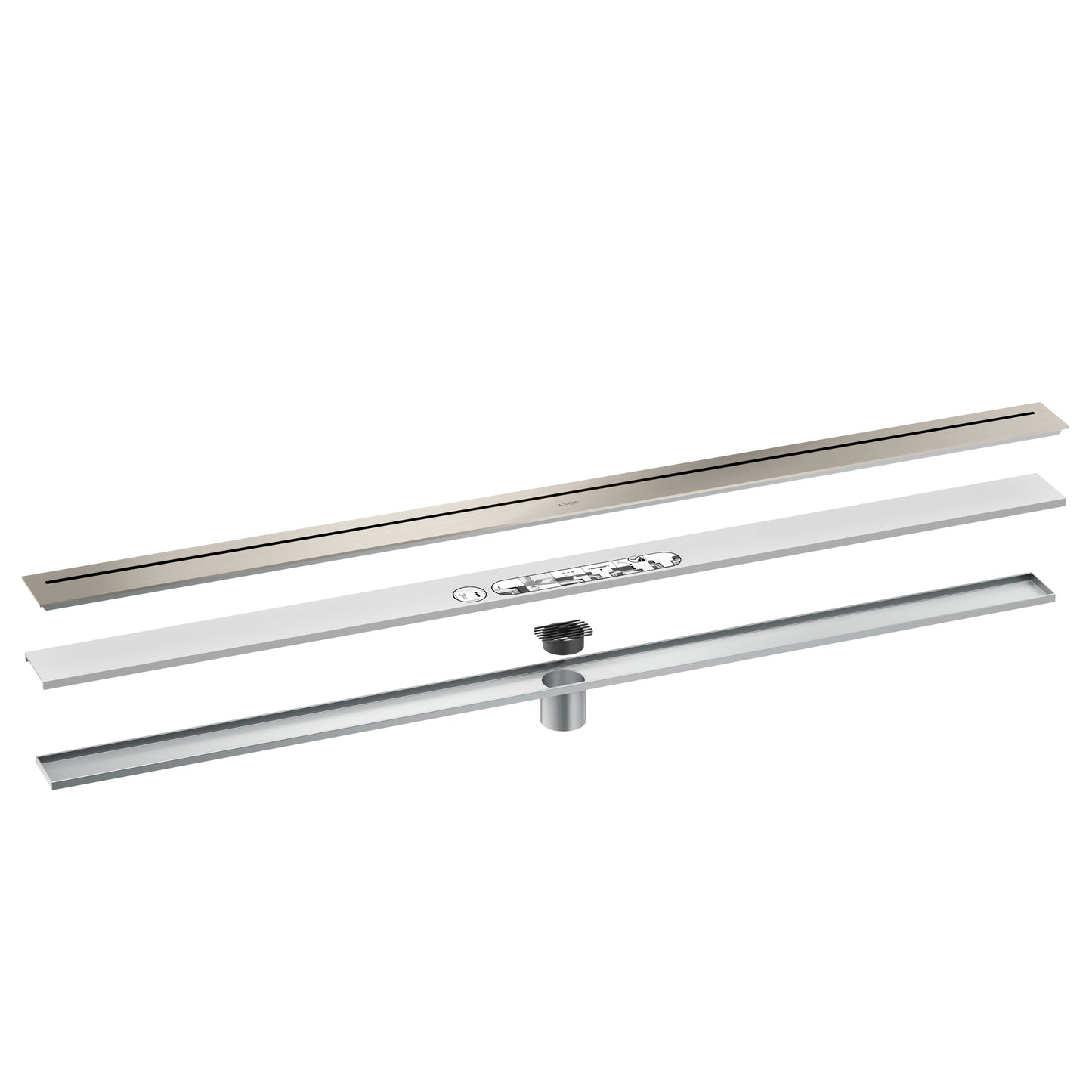 AXOR 42524801 Drains Floor Installation 47 1/4" - Stainless Steel Optic
