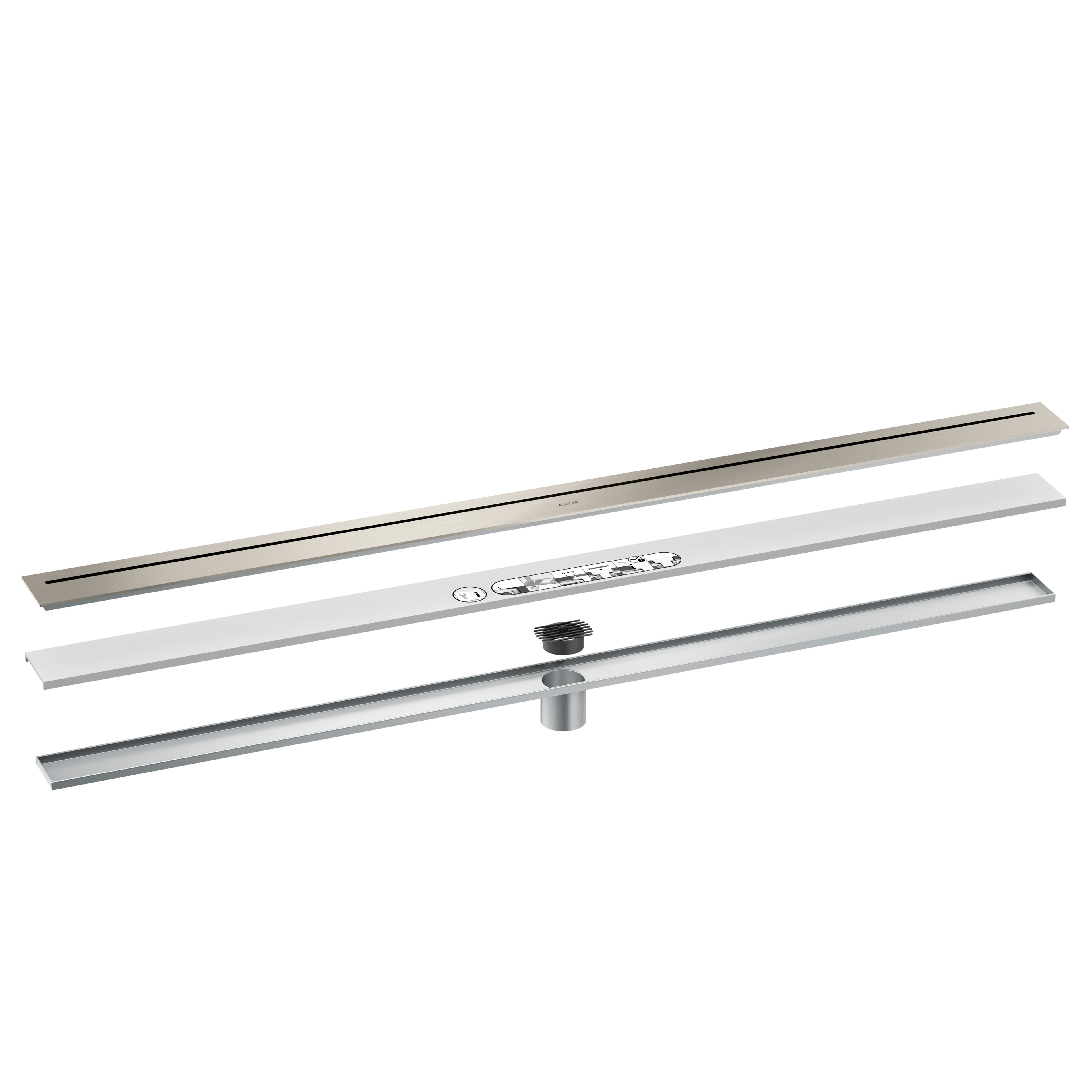 AXOR 42524801 Drains Floor Installation 47 1/4" - Stainless Steel Optic