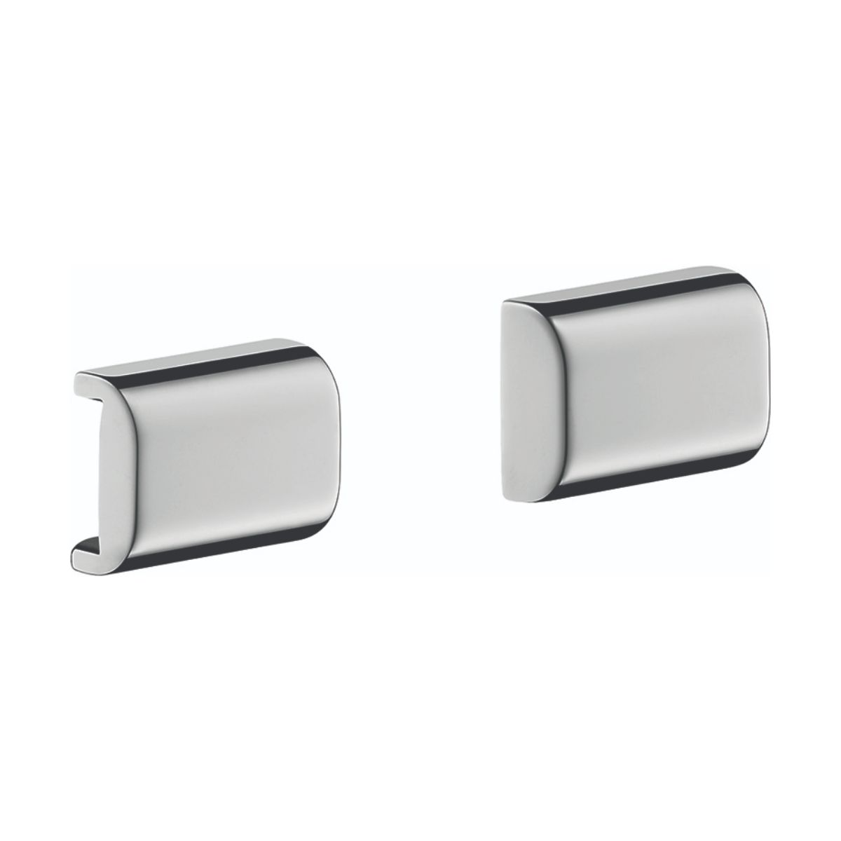 AXOR 42871000 Universal SoftSquare Cover for Rail (2 Pieces) - Chrome