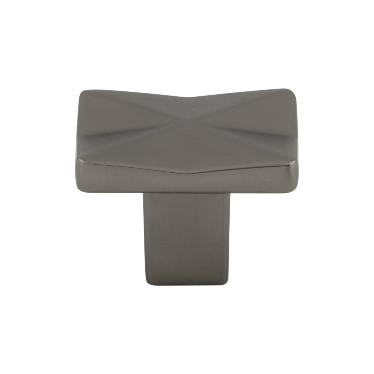 TOP KNOBS TK560AG Quilted 1 1/4" Length Rectangle Knob - Ash Gray