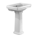 TOTO LPT532N#01 Promenade 24" X 19-1/4" Rectangular Pedestal Bathroom Sink For Single Hole Faucets - Cotton White