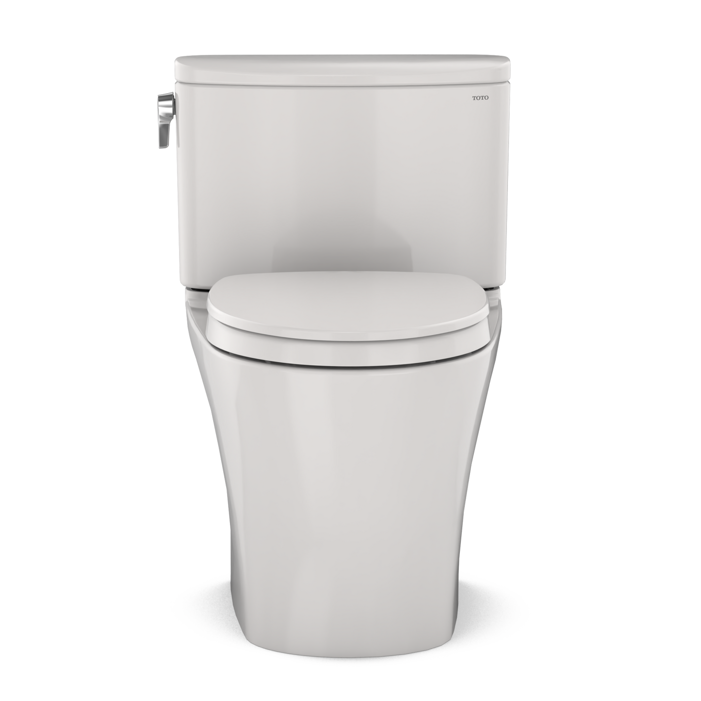 TOTO MS442124CEFG#11 Nexus Two-Piece Elongated 1.28 GPF Universal Height Toilet with CEFIONTECT and SS124 SoftClose Seat , Colonial White