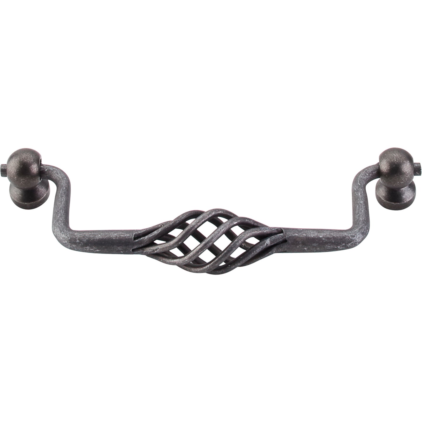 TOP KNOBS M658 Twisted Wire 5 1/16" Center to Center Drop Handle , Pewter