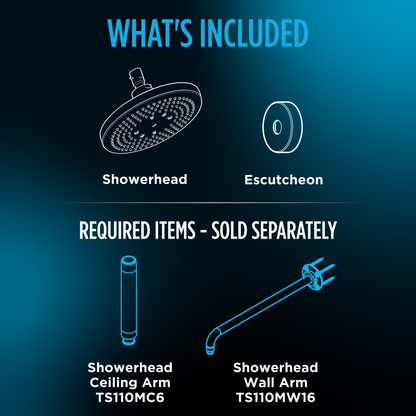 TOTO TBW01004U1#CP G Series 2.5 Gpm Two Spray Function 8.5 Inch Round Showerhead With Comfort Wave And Warm Spa - Polished Chrome