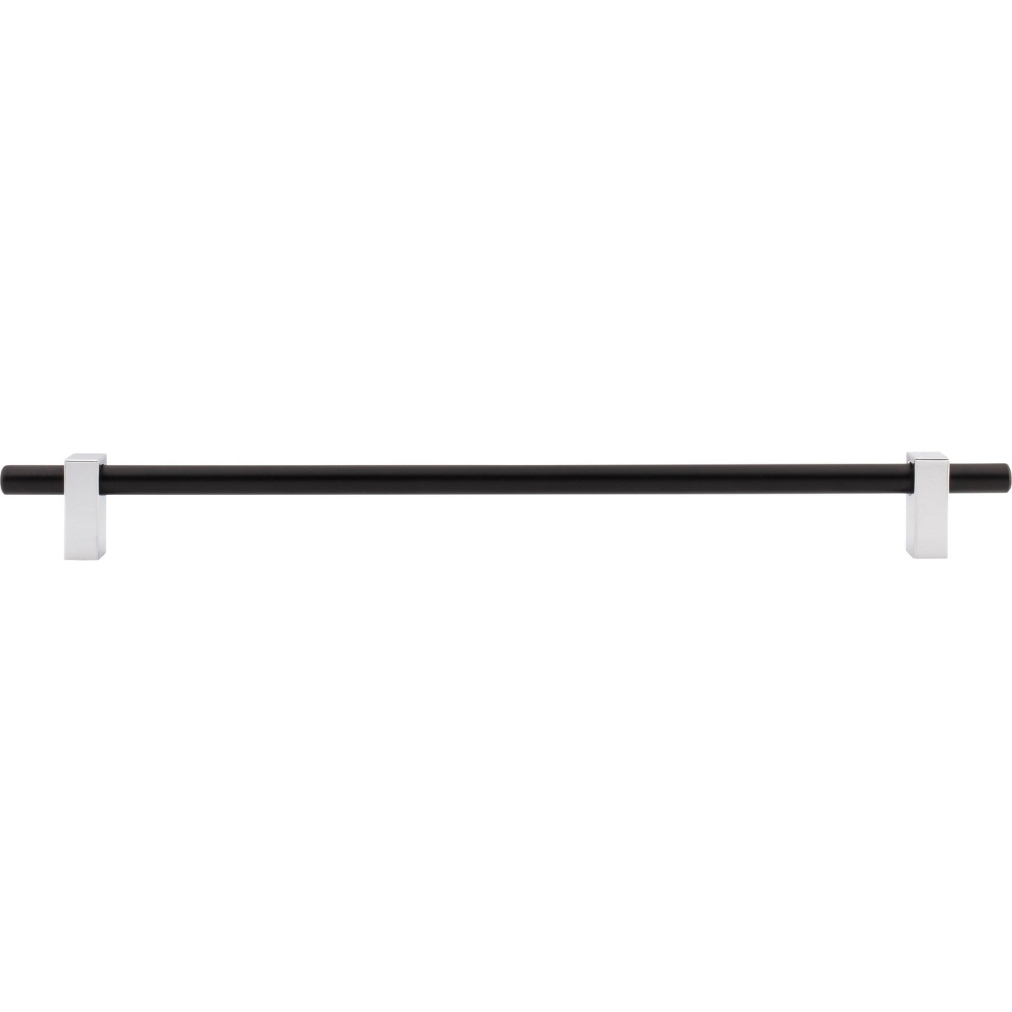 JEFFREY ALEXANDER 478-305MBPC Larkin 2 305 mm Center-to-Center Bar Pull - Matte Black w/Polished Chrome