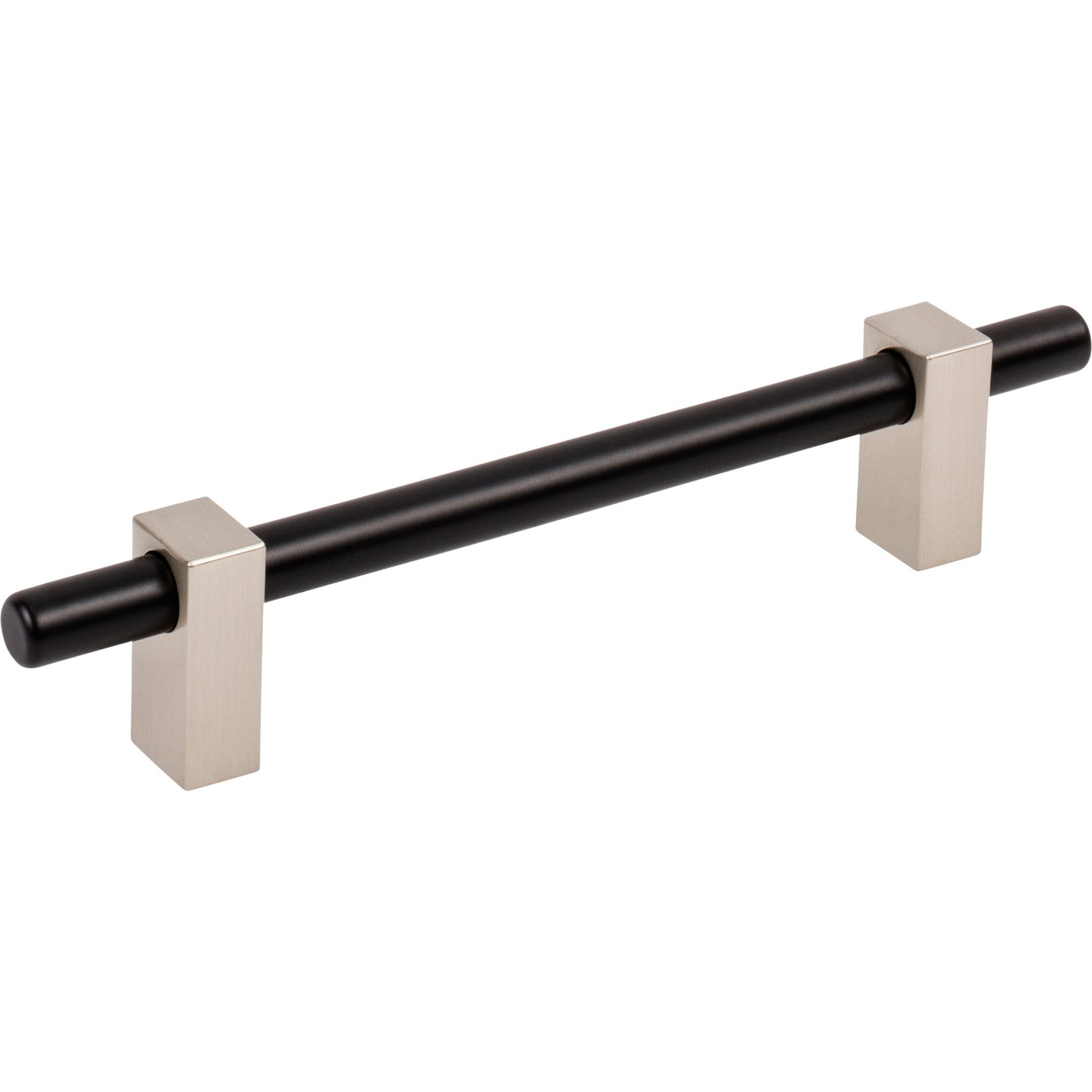 JEFFREY ALEXANDER 478-128MBSN Larkin 2 128 mm Center-to-Center Bar Pull - Matte Black w/Satin Nickel