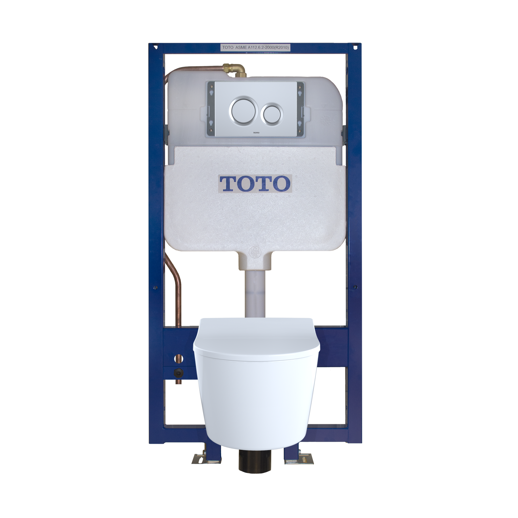 TOTO CT447CFG#01 Rp Wall-Hung Contemporary D-Shape Dual Flush 1.28 And 0.9 Gpf Toilet With Cefiontect - Cotton White