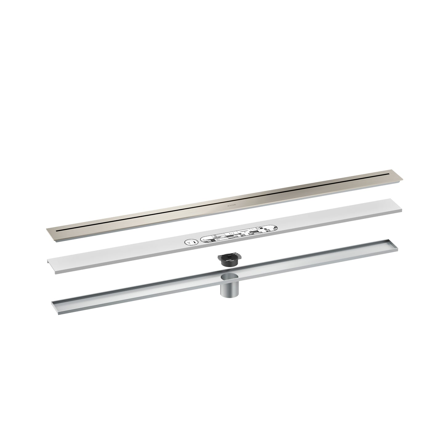 AXOR 42523801 Drains Floor Installation 39 3/8" - Stainless Steel Optic