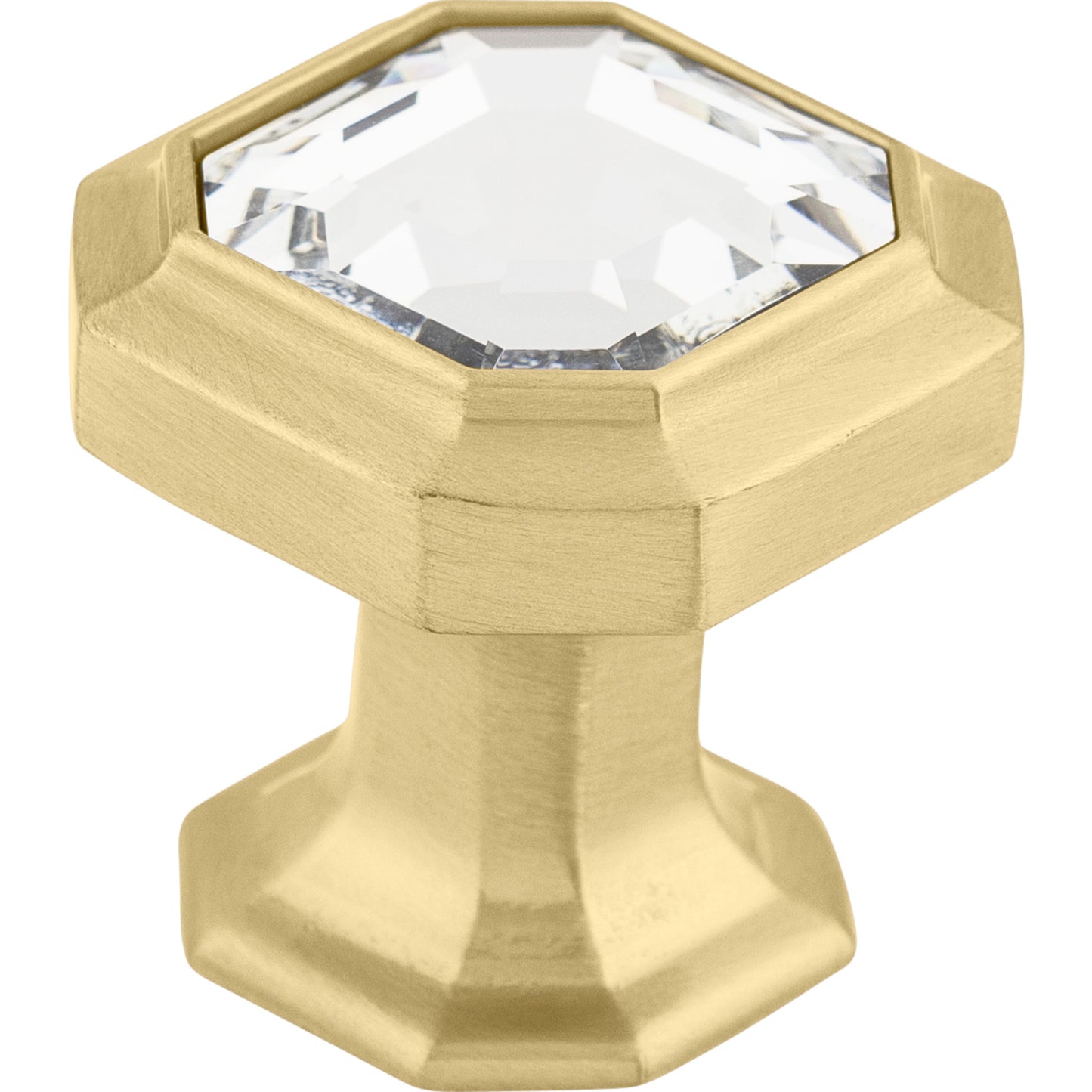 TOP KNOBS TK390HB Crystal Emerald 1 1/8" Length Geometric Knob - Honey Bronze