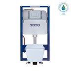 TOTO CWT449249CMFG#MS Sp Wall-Hung Square-Shape Toilet And Duofit In-Wall 1.28 And 0.9 Gpf Dual-Flush Tank System With Copper Supply- Cwt449249Cmfg#Ms - Matte Silver