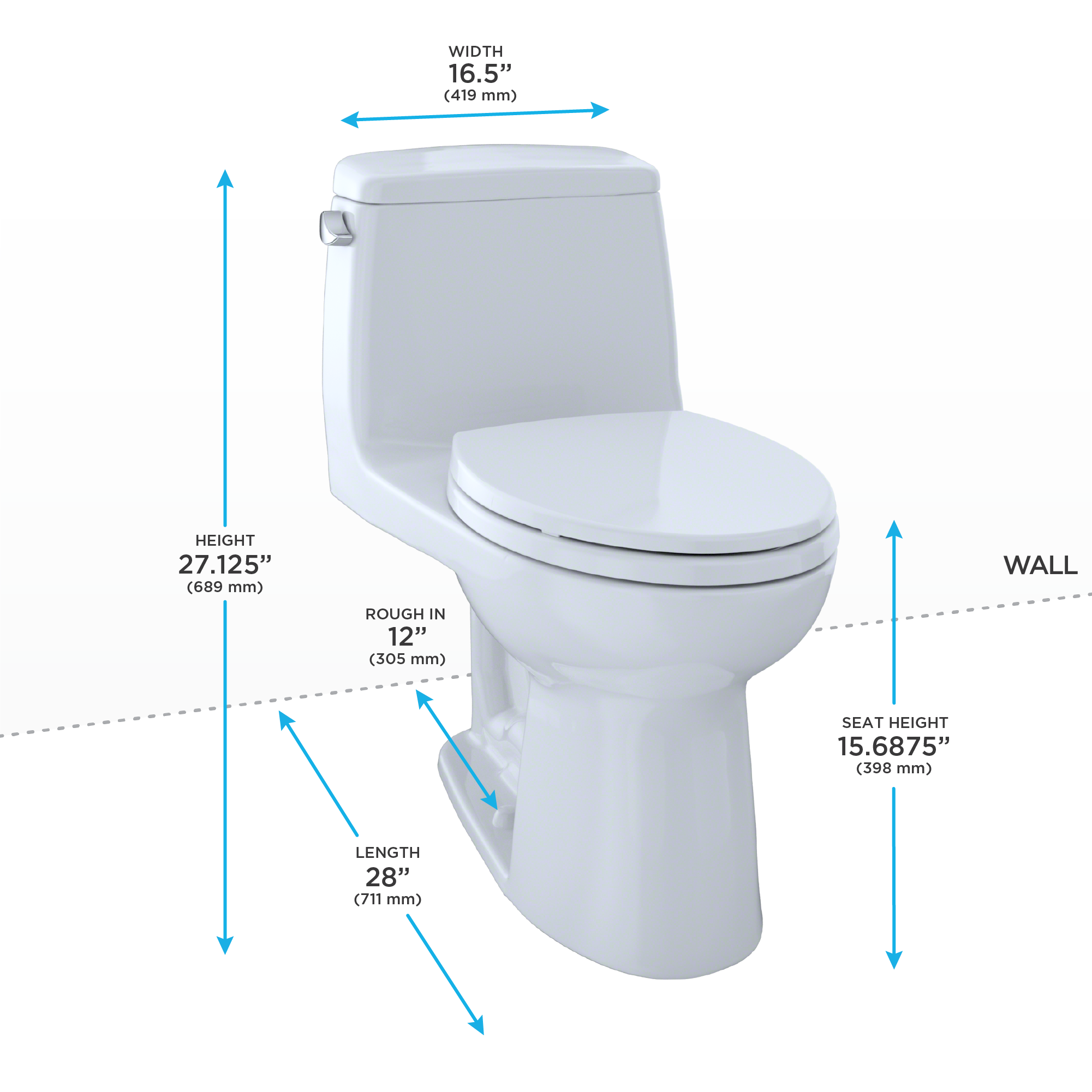TOTO MS854114#03 Ultimate One-Piece Elongated 1.6 Gpf Toilet - Bone